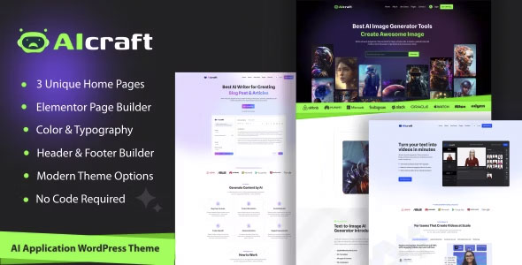 AIcraft - AI Application & Generator WordPress Theme