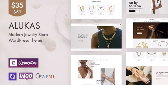 Alukas - Modern Jewelry Store WordPress Theme