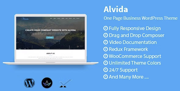 Alvida - One Page Business WordPress Theme