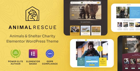 Animal Rescue - Shelter Charity WordPress Theme