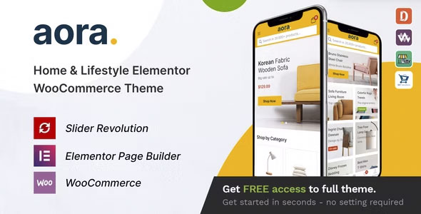 Aora - Home & Lifestyle Elementor WooCommerce Theme