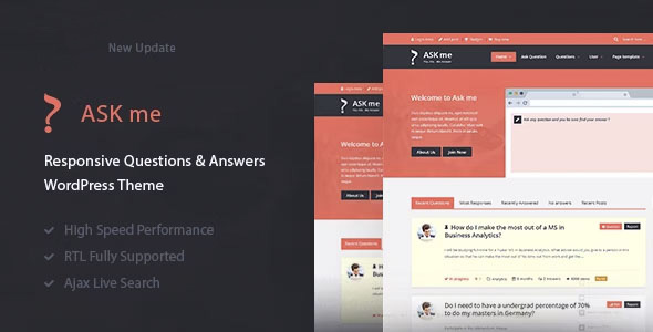 Ask Me - Responsive Questions & Answers WordPress