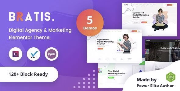 Bratis - Digital Marketing WordPress Theme + RTL