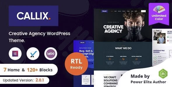 Callix - Creative Agency WordPress Theme + RTL