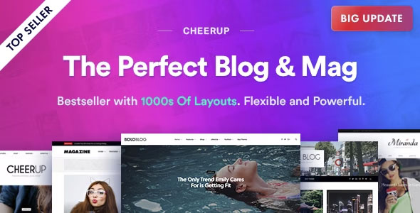 CheerUp - Blog / Magazine - WordPress Blog Theme