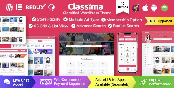 Classima - Classified Ads WordPress Theme