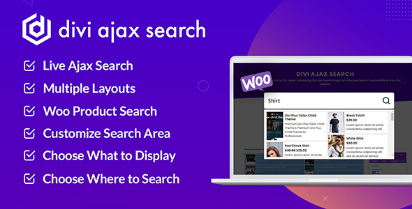 Divi Ajax Search