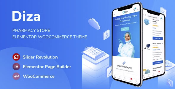 Diza - Pharmacy Store Elementor WooCommerce Theme