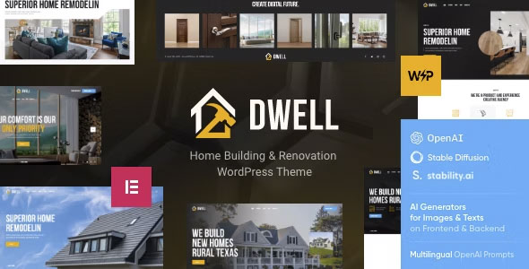 Dwell - Home Building & Renovation WordPress Theme