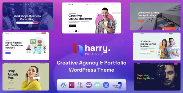 Harry - Creative Agency & Portfolio WordPress Theme + RT