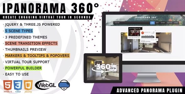 iPanorama 360° v1.8.3 - Virtual Tour Builder for WordPress