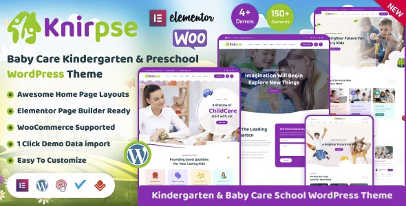 Knirpse – Kindergarten & Baby Care WordPress Theme