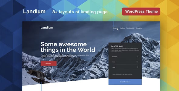 Landium - WordPress App Landing Page