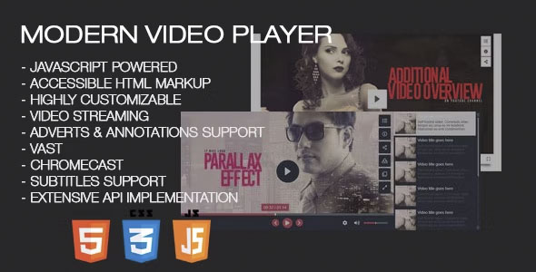 Modern Video Player for Wordpress