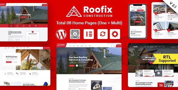 Roofix - Roofing Services WordPress Theme