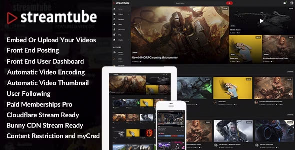 StreamTube 3.0.16 - Video WordPress Theme