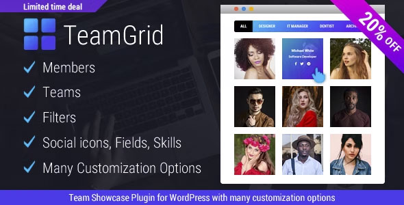 Team Grid - Team Member Showcase WordPress Plugin & Team Editor