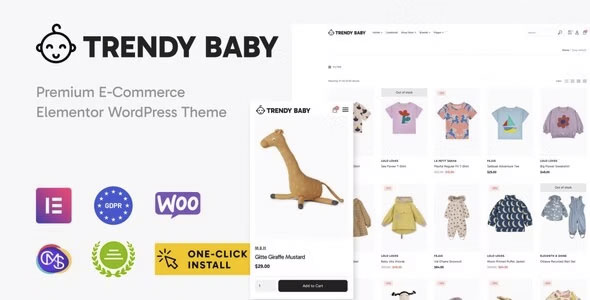 Trendy Baby - Children and Kids Store WordPress Theme