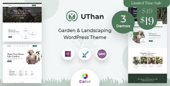 Uthan - Landscaping Gardening WordPress theme + RTL