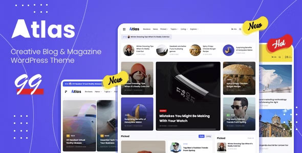 Atlas - Creative Blog & News WordPress Theme