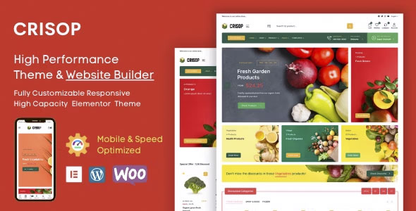 Crisop - Elementor Grocery Store & Food WooCommerce Theme