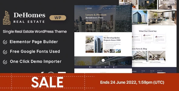 Dehomes - Single Real Estate WordPress Theme