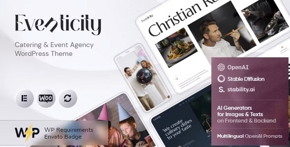 Eventicity - Catering & Event Agency WordPress Theme