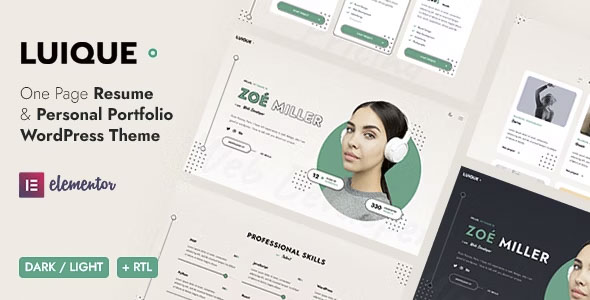 Luique - Personal Portfolio WordPress Theme