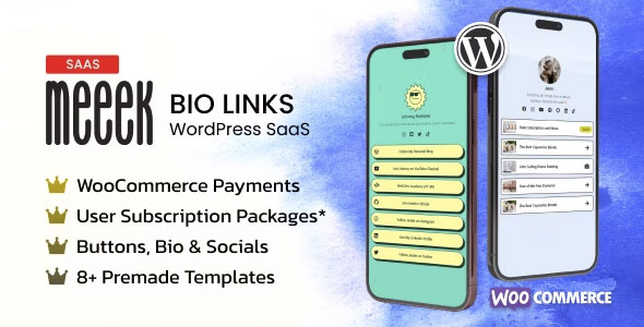 Meeek - Bio Links SaaS (WordPress)