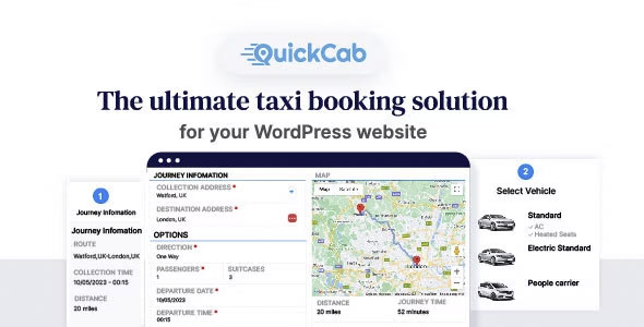 QuickCab - WooCommerce Taxi Booking Plugin