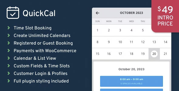 QuickCal - Appointment Booking Calendar for WordPress