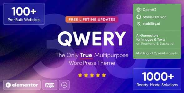 Qwery - Multi-Purpose Business WordPress & WooCommerce Theme + ChatGPT