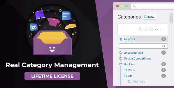 WordPress Real Category Management - Content Management in Category Folders with WooCommerce Support