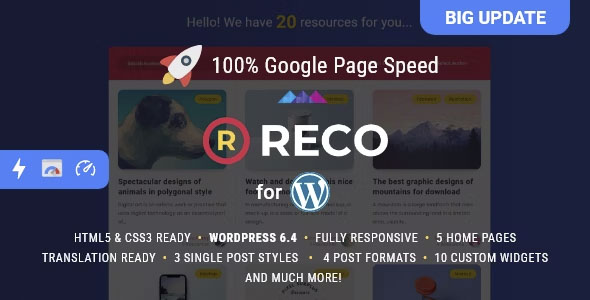 Reco - Minimal Theme for Freebies