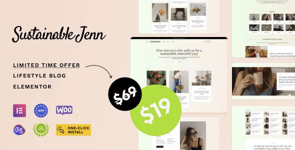 Sustainable Jenn - Eco Lifestyle Blog WordPress Theme