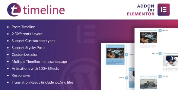 Timeline for Elementor - WordPress Plugin