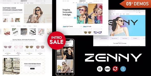 Zenny - Eyewear & Glasses Elementor WooCommerce WordPress Theme