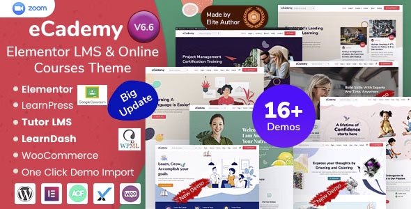 eCademy - Elementor LMS & Online Courses Theme