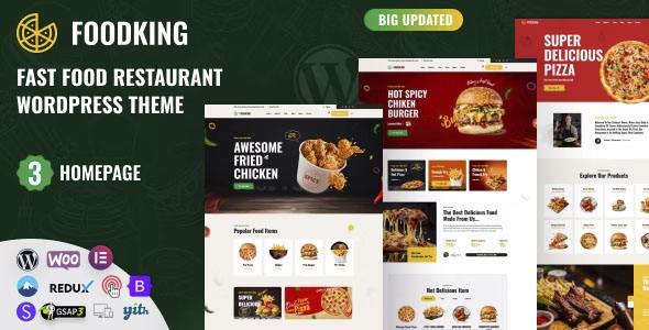 Foodking - Fast Food Restaurant WordPress Theme