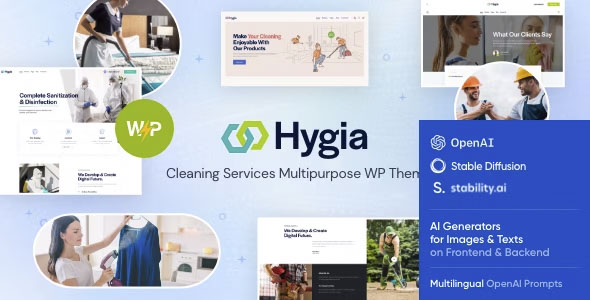 Hygia - Cleaning Services Multipurpose WordPress Theme