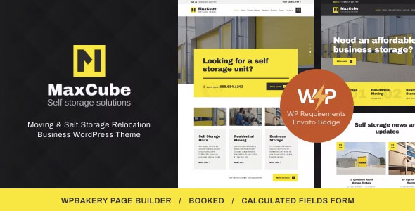 MaxCube - Moving & Self Storage Relocation Business WordPress Theme