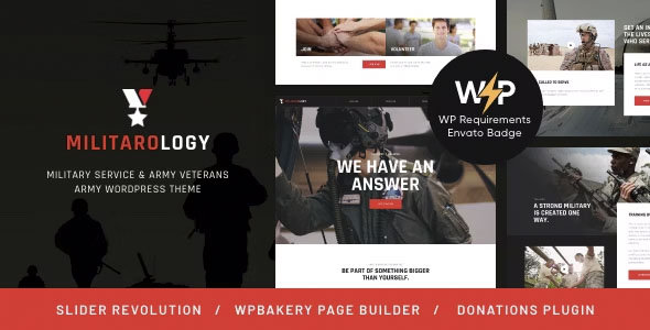 Militarology - Military Service WordPress Theme