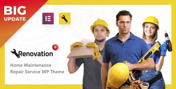 Renovation - Repair Service, Home Maintenance Elementor WP Theme