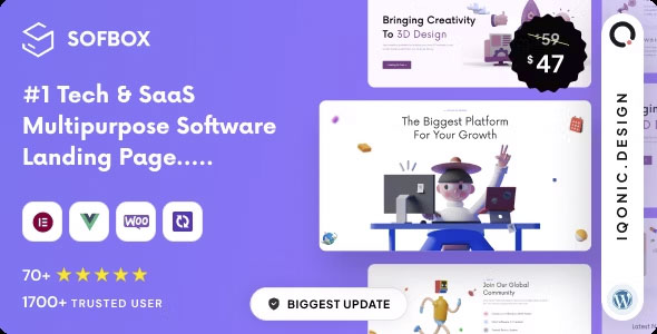 Sofbox - Tech & SaaS Multipurpose Software Landing Page