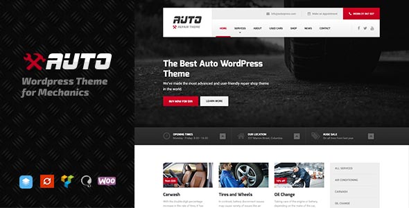 Auto - WordPress theme for Mechanic, Car Dealers and Repair Shops