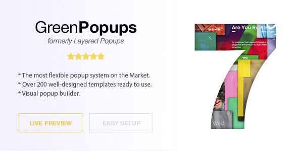 Green Popups (formerly Layered Popups) - Popup Plugin for WordPress