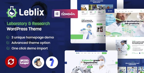 Leblix - Laboratory & Research WordPress Theme