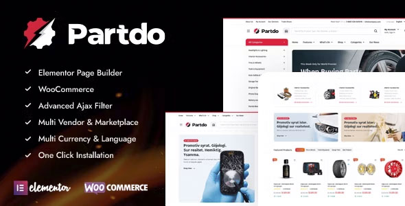 Partdo - Auto Parts and Tools Shop WooCommerce Theme