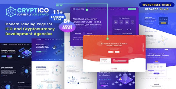 Cryptico - ICO Crypto Landing & Cryptocurrency Theme