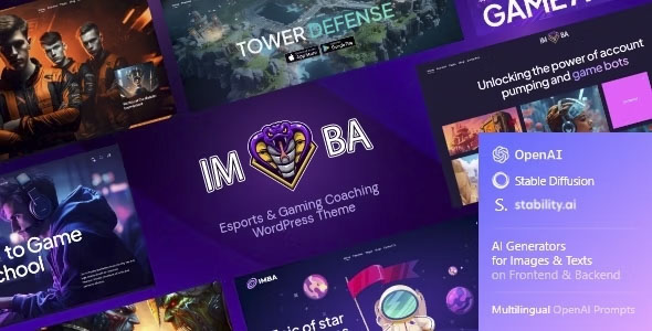 Imba - Esports & Gaming Coaching WordPress Theme